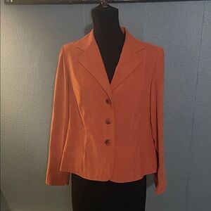 Briggs New York Petite Vibrant Salmon Blazer